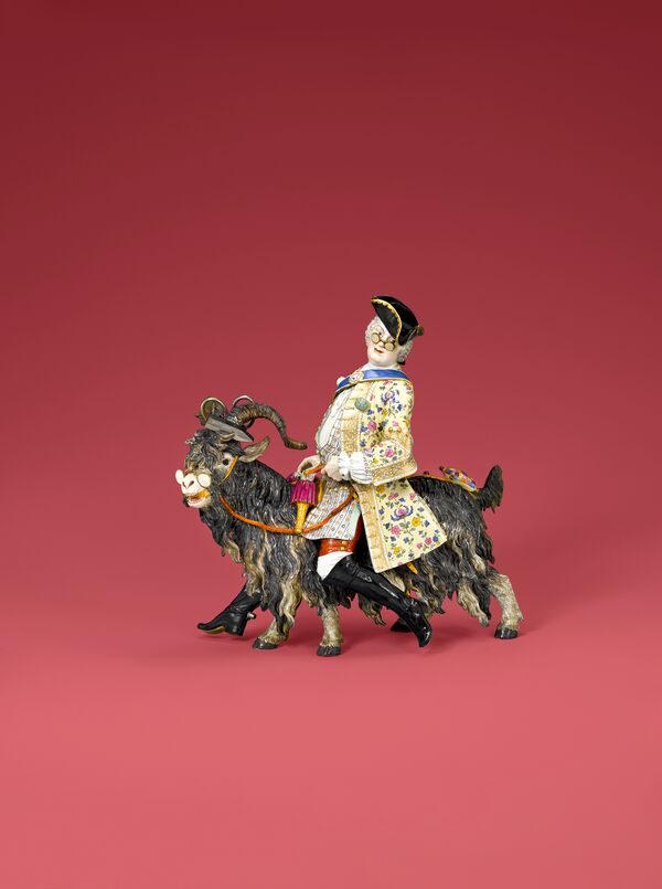 Meissen tailor figure on the front cover of Meissen Porcelain